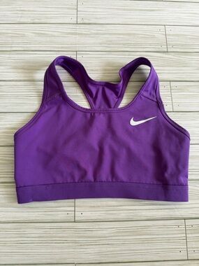 Nike | Dri-Fit Purple Racerback Sports Bra w/ White Swoosh - Size Medium